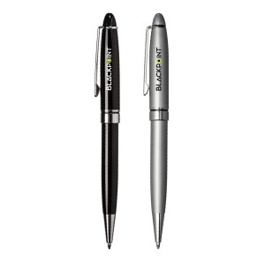 Bolígrafos Metálicos B2711 de BLACKPOINT en colores negro y plateado